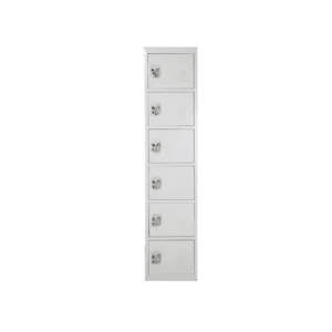West Home Six Doors Steel Locker Cabinet, H x W x L (183 x 45 x 45 ) cm – Color – Gray – Model- WH – SCT6 – No Warranty and No Installation